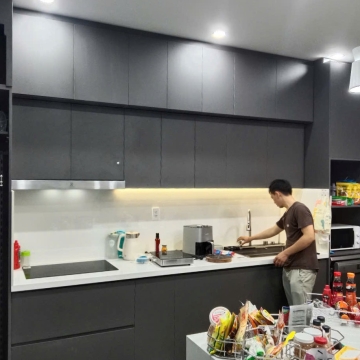 BẾP MDF KẾT HỢP NHỰA NHÀ A THÁI BD