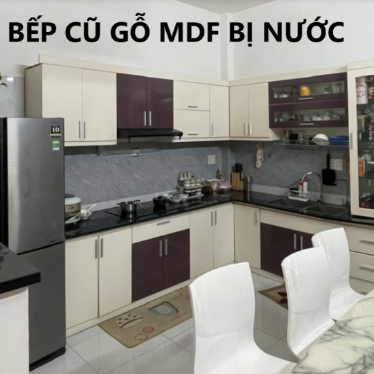 CẢI TẠO BẾP GỖ MDF BỊ MỐI MỌT NHÀ CHỊ THỦY
