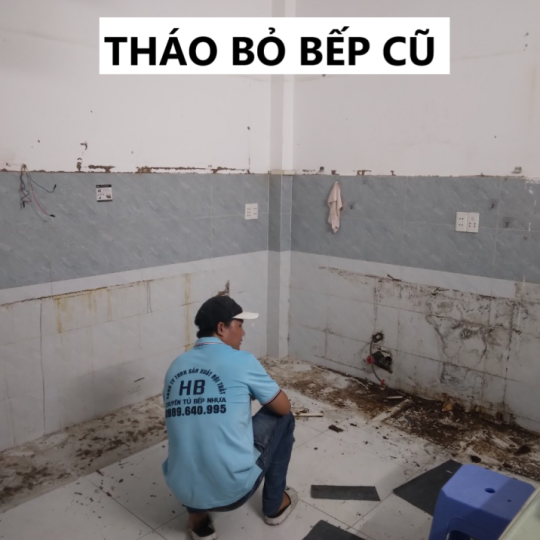 CẢI TẠO BẾP GỖ MDF BỊ MỐI MỌT NHÀ CHỊ THỦY