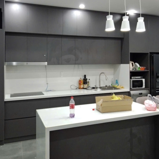 BẾP MDF KẾT HỢP NHỰA NHÀ A THÁI BD